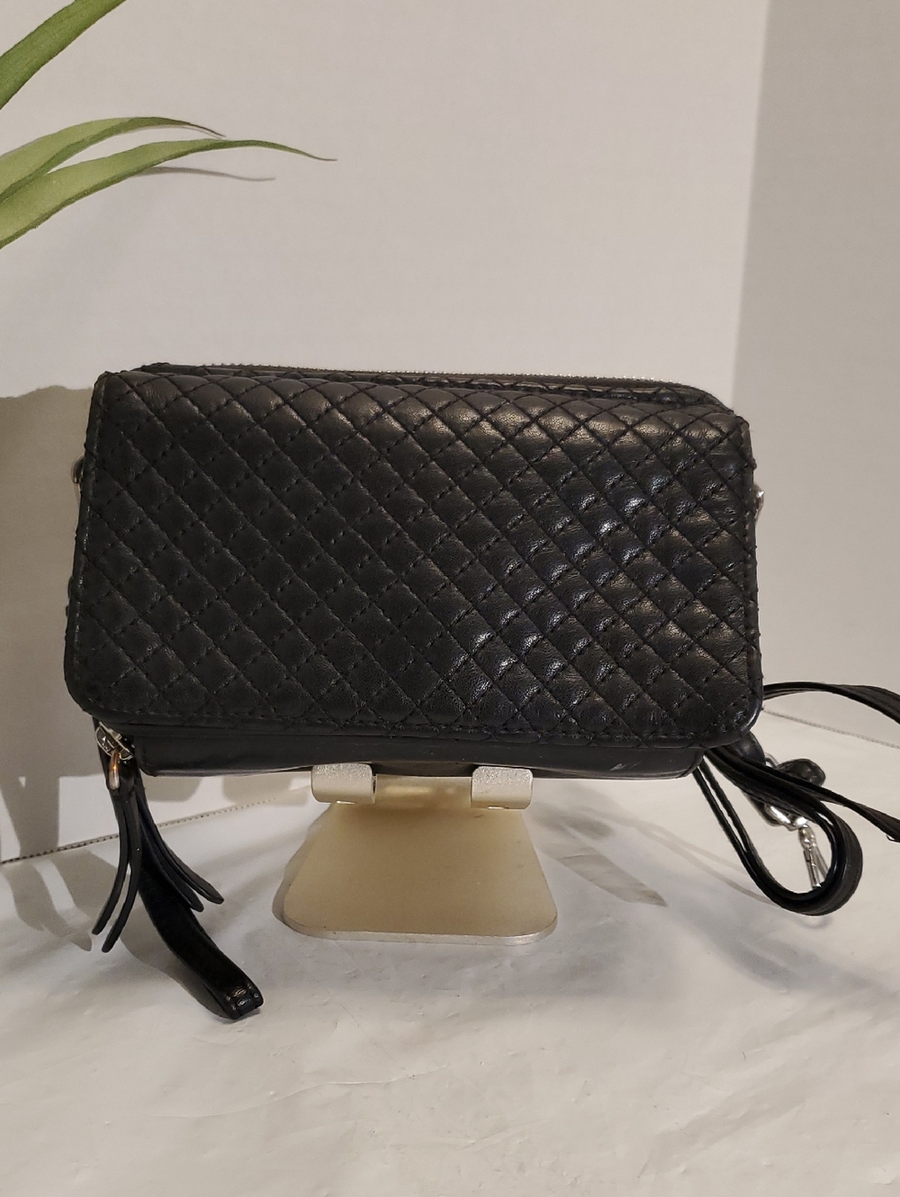 Vera Bradley Leather Quilted Crossbody With Wristlet Strap